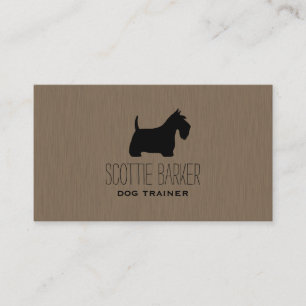 Carte De Visite Silhouette écossaise Terrier   Chien écossais
