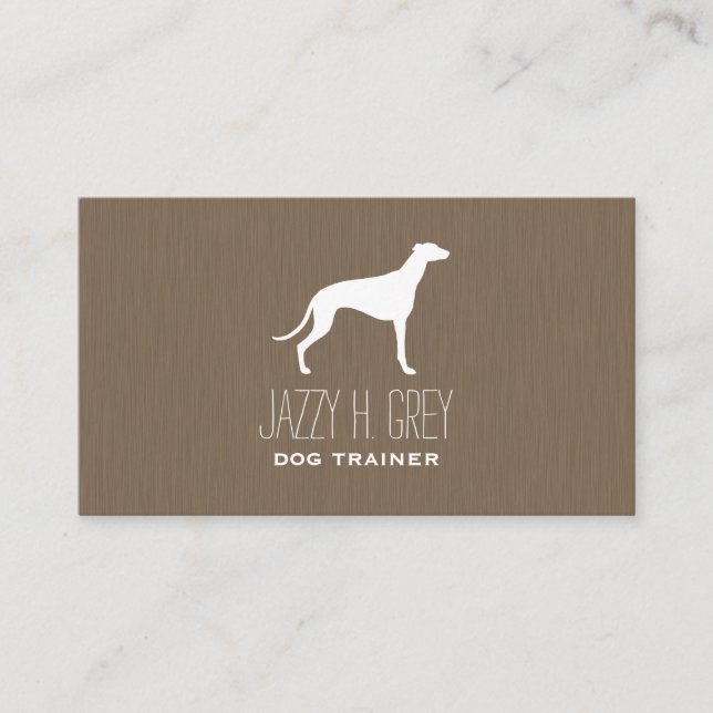 Carte De Visite Silhouette Greyhound (Devant)