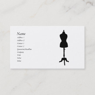Carte De Visite Silhouette II de forme de robe
