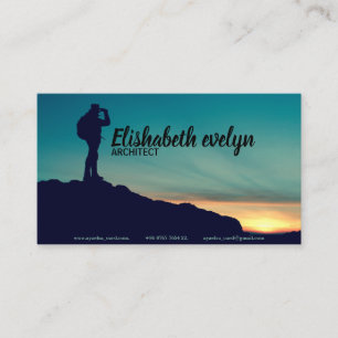 Carte De Visite silhouette montagneuse