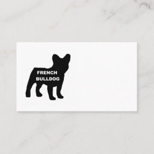 Carte De Visite silhouette nom bouledogue français