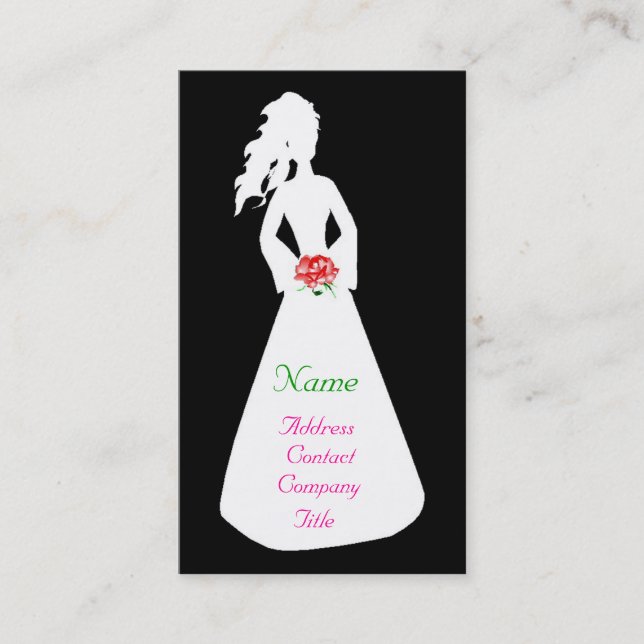 Carte De Visite Silhouette nuptiale II (Devant)