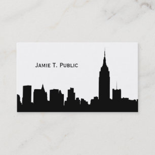 Carte De Visite Silhouette Skyline NYC, Empire State Bldg #1