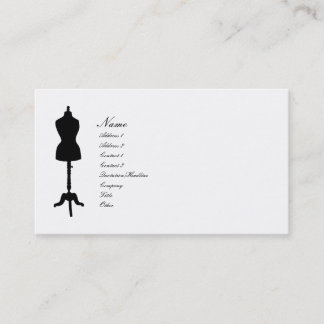 Carte De Visite Silhouette v. 2 de la forme II de robe