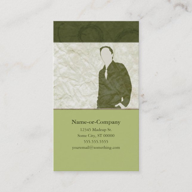 Carte De Visite silhouettes d'entreprise (Devant)