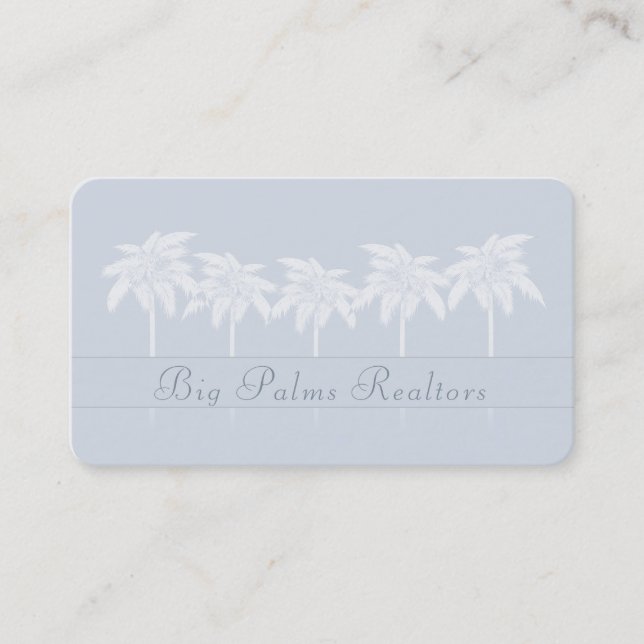 Carte De Visite Silhouettes Palms Bleus (Devant)