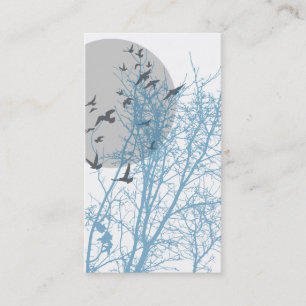 Carte De Visite silhouscreen les oiseaux