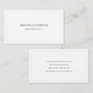 Carte De Visite Silk Premium Elegant Plain Simple Minimaliste