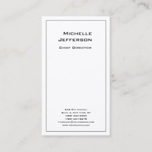 Carte De Visite Silk Professionnel Moderne Minimaliste Blanc