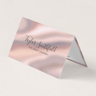 Carte De Visite Silky Rose Gold à la mode élégante et moderne