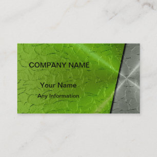 Carte De Visite Silver and Green Luxury Metallic 2