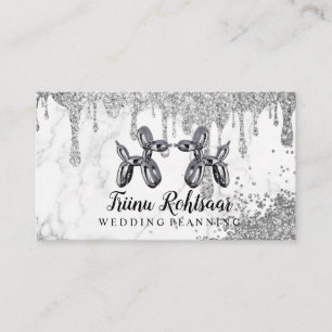 Carte De Visite Silver Balloons Événement Mariage Planification En