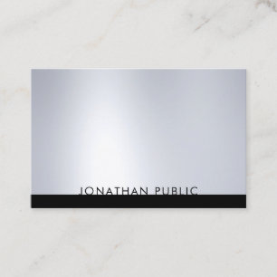 Carte De Visite Silver Elegant Professionnel Moderne Modèle tendan