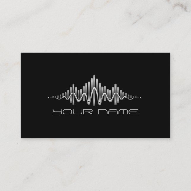 Carte De Visite Silver Equalizer DJ  (Devant)