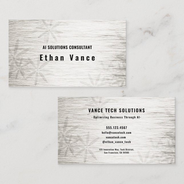 Carte De Visite Silver Flora Executive (Devant / Derrière)