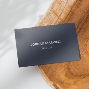 Carte De Visite Silver Navy bleu moderne minimaliste professionnel