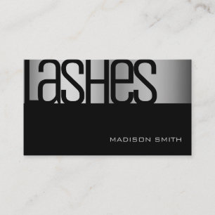 Carte De Visite Silver Steel Stylish Glam Luxe Beauté élégante