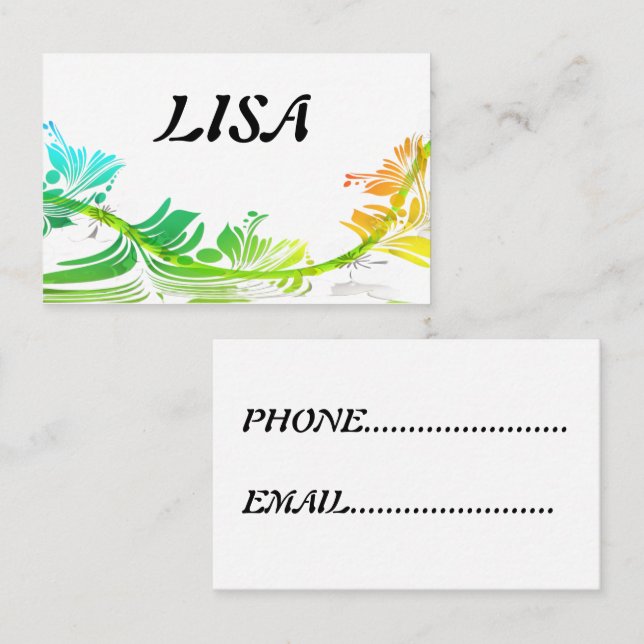 Carte De Visite simple (Devant / Derrière)