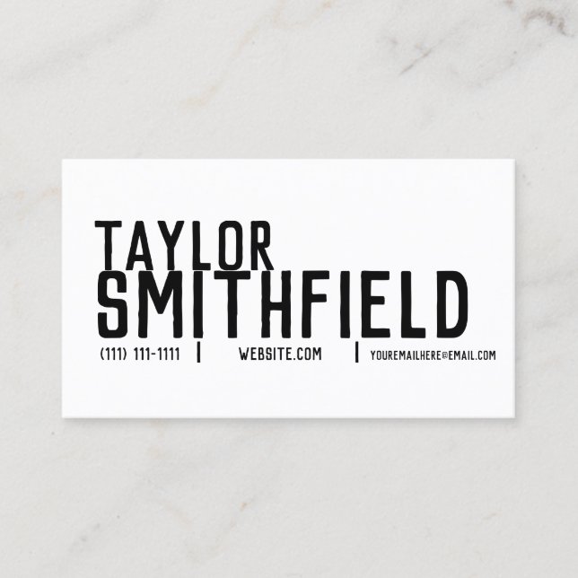 carte de visite simple (Devant)