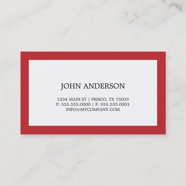 Carte de visite simple (Devant)
