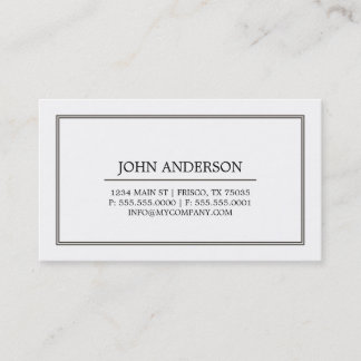 Carte de visite simple