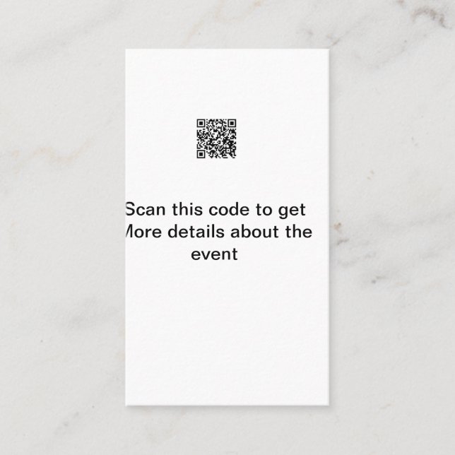 Carte De Visite Simple analyse de code Q R modèle d'événement méti (Devant)