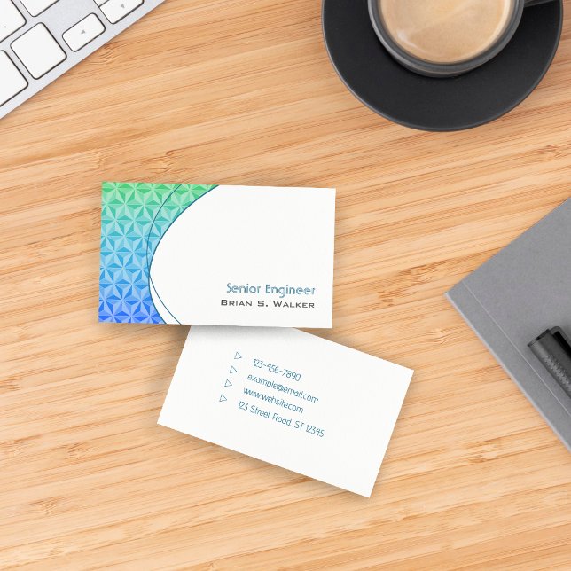 Carte de visite simple avec dégradé bleu moderne (Créateur téléchargé)