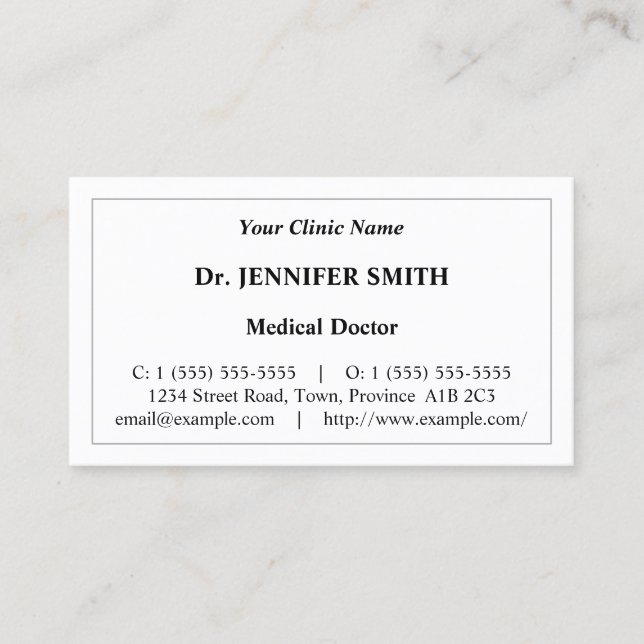 Carte de visite simple, basique et humble (Devant)