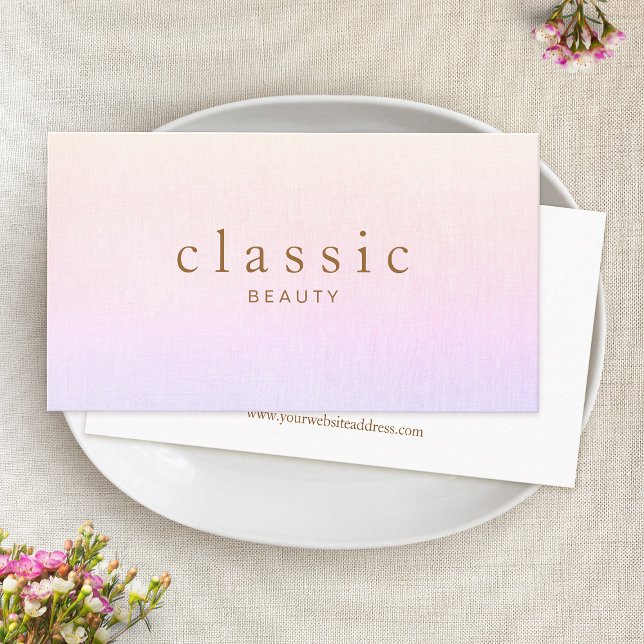 Carte De Visite Simple beauté rose Lavande Ombre (Créateur téléchargé)