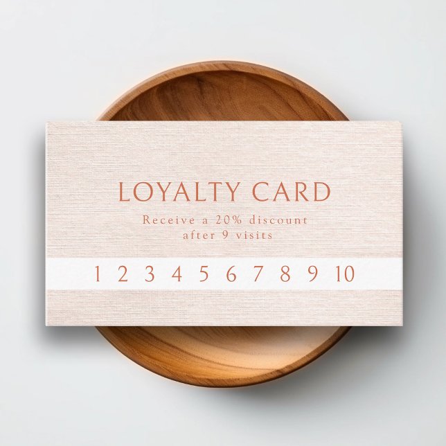 Carte De Visite Simple Beige Moderne Loyauté Minimale (Créateur téléchargé)