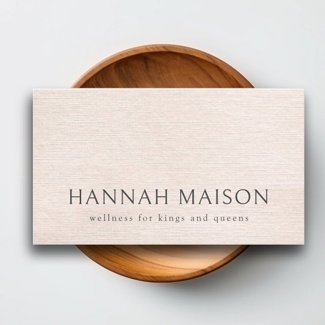 Carte De Visite Simple Beige Moderne Minimaliste (Créateur téléchargé)