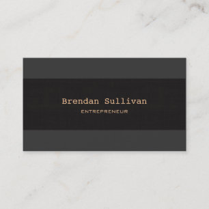 Carte De Visite Simple Black Elegant Professionnel