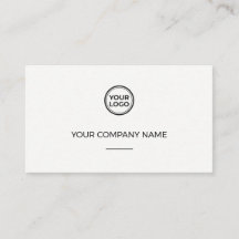 Carte de visite simple blanche avec logo personnal
