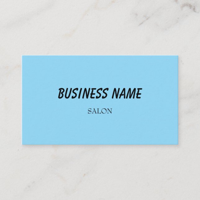 Carte De Visite simple bleu vert aquarelle script affaires moderne (Devant)