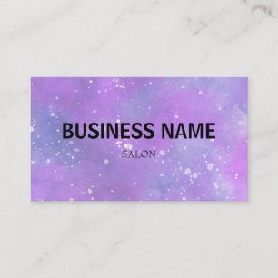 Carte De Visite simple bleu vert aquarelle script affaires moderne