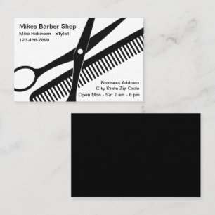Carte de visite simple Bold Moderne Barber Shop