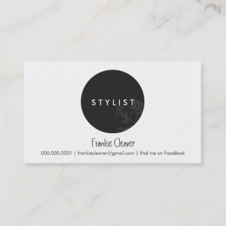 CARTE DE VISITE SIMPLE :: bold spot noir