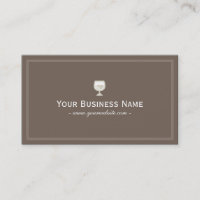 Carte de visite simple Brown Winery/Wine Club