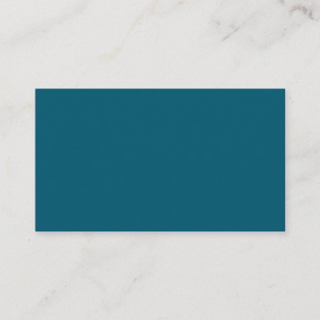 Carte De Visite Simple Budget Couleur Uni Sarcelle  (Devant)