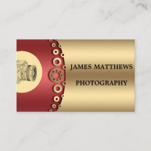 Carte De Visite Simple Burgundy Color Design Photographe Entrepris