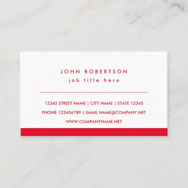 Carte De Visite Simple business card matriplate for company (Devant)