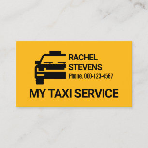 Carte De Visite Simple Cabine de Conduite de Voiture de Taxi Rétro
