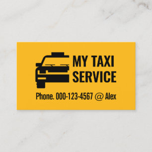 Carte De Visite Simple cabine de conduite de voiture de taxi rétro