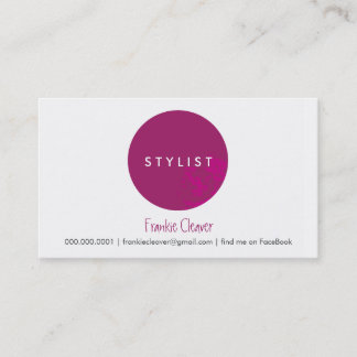 CARTE DE VISITE SIMPLE :: cerise à taches audacieu