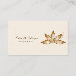 Carte De Visite Simple Chic Lotus Sparkle