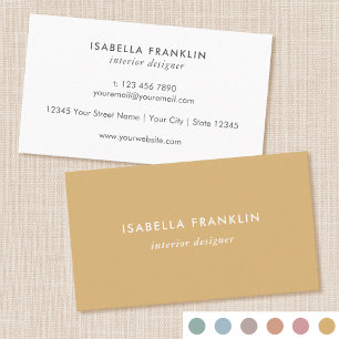 Carte De Visite Simple Chic Professionnel Minimaliste Or