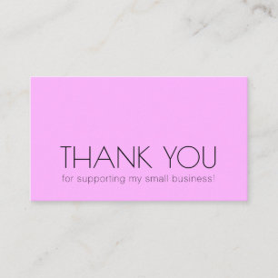 Carte De Visite Simple Chic Typographie Entreprise Merci Violet