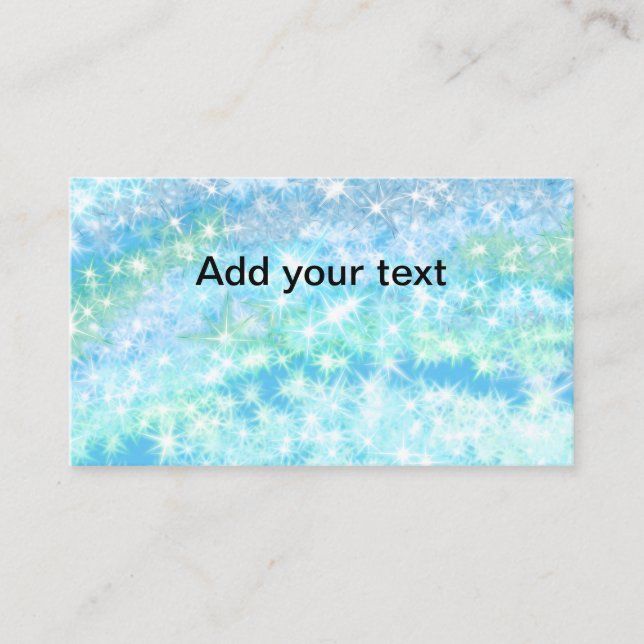 Carte De Visite Simple ciel bleu brillant étoiles ajouter votre te (Devant)