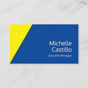 Carte De Visite Simple clair jaune vif profond bleu minimaliste