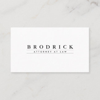 Carte De Visite Simple Classique Professionnel Blanc
